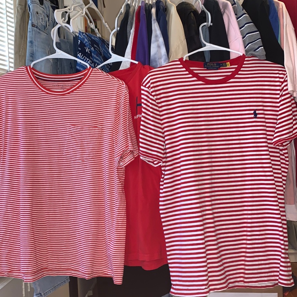 3 SHIRTS Mens Polo and Mens Tommy Tees Medium